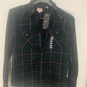 NEW MENS LEVIS BUTTON DOWN SHIRT SZ MEDIUM